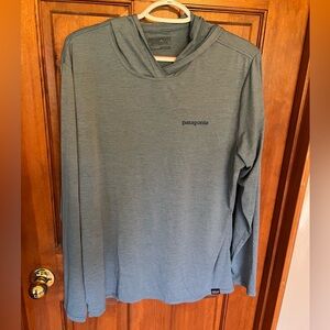 Patagonia Men's Lrg. Capilene Cool Daily Graphic Hoody Waves Retro Sunset Design